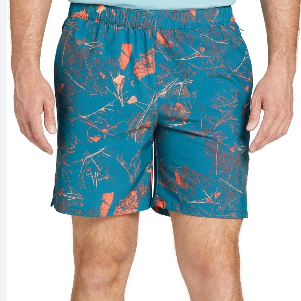 The North Face Men's Wander Workout Outdoor Shorts Blue Coral Valley Print NWT
